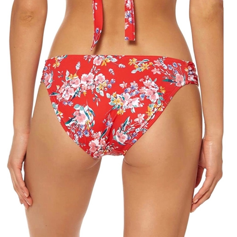 Jessica Simpson Bikini Bottoms Mix & Match Floral Print Swim Red Size XL
